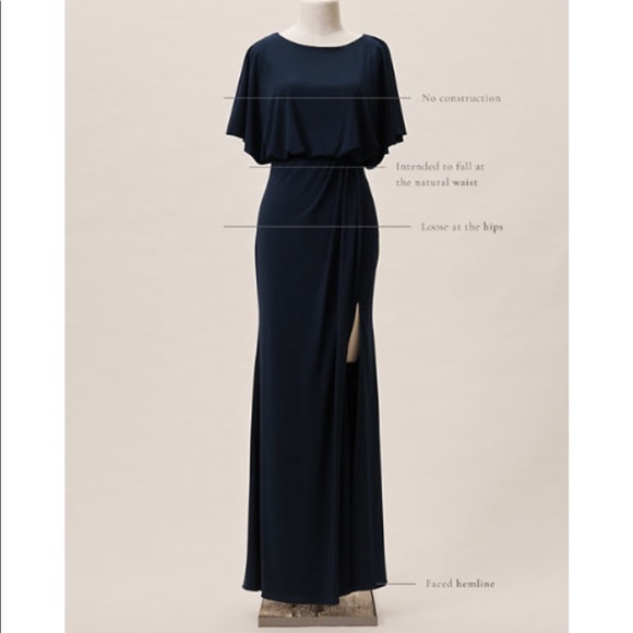 BHLDN Dresses Nwot Bhldn Lena Flutter Sleeve Jersey Gown Dress Z445
